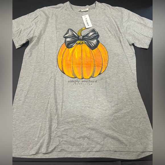 Simply Southern Heather Gray Tee - Picture 1 of 3